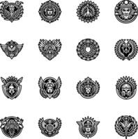 A glyph style icon of roman knot symbol vector