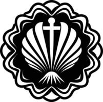 A glyph style icon of baptismal symbol vector