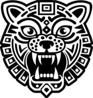 A glyph style icon of aztec animal tattoo vector
