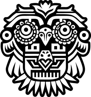 A filled style icon of andean mythology symbol