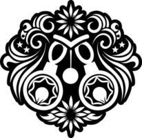 A solid style icon of casanets symbol vector