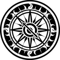 A glyph style icon of sundial symbol vector