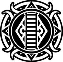 A solid style icon of holy ladder tattoo vector