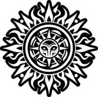 A solid style icon of eternal sun symbol vector