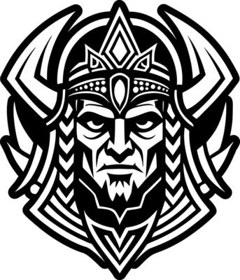 A glyph style icon of roman nemesis symbol