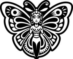 A filled style icon of hopi butterfly symbol vector