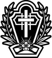 A glyph style icon of grave symbol vector