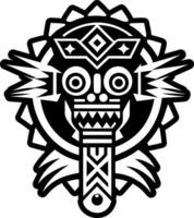 A filled style icon of talking stick symbol vector
