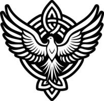 A solid style icon of holy dove symbol vector