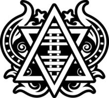 A glyph style icon of jacob ladder symbol vector