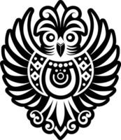 A filled style icon of quetzal symbol vector