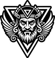 A filled style icon of vulcan god symbol vector