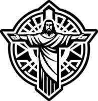 A solid style icon of christ symbol vector