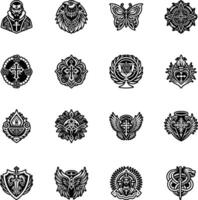 Emblems and badges set vector