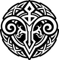 A glyph style icon of faunus symbol vector