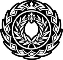 A filled style icon of laurel crown symbol vector