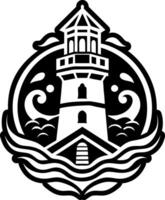 A filled style icon of lighthouse symbol vector