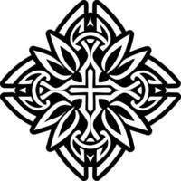 A solid style icon of christ cross symbol vector