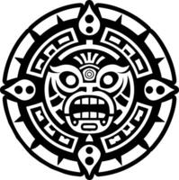 A solid style icon of tribal calendar symbol vector