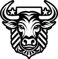 A solid style icon of bull symbol vector