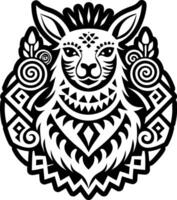 A glyph style icon of vicuna wool symbol vector