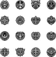 A filled style icon of ancient roman tattoo vector