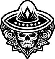 A glyph style icon of charro hat tattoo vector