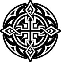 A glyph style icon of cross knot symbol vector