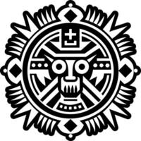 A glyph style icon of traditional hopi symbol vector