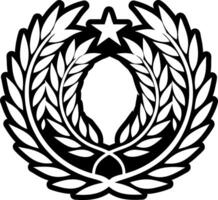 A glyph style icon of laurel victory tattoo vector