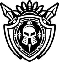 A glyph style icon of legionary shield symbol vector