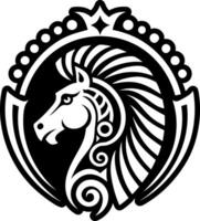 A solid style icon of horse tattoo vector