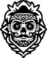 A glyph style icon of hispanic mask symbol vector