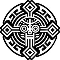 A solid style icon of peru artwork symbol vector