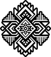 A solid style icon of textile peru symbol vector