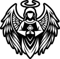 A solid style icon of guardian angel symbol vector
