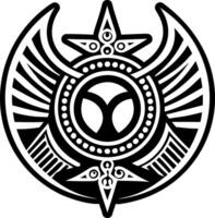 A filled style icon of launa deity symbol vector