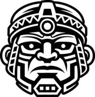 A filled style icon of olmec colossal symbol vector