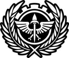 A filled style icon of military wreath tattoo vector