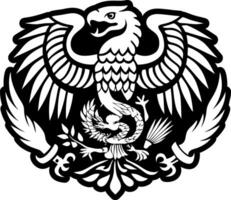 A solid style icon of eagle symbol vector