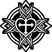 A solid style icon of christianity symbol vector