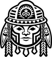 A solid style icon of hat chullo symbol vector