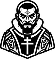 A glyph style icon of priest symbol vector
