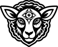 A glyph style icon of lamb symbol vector