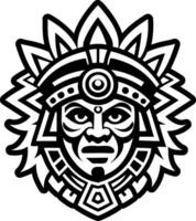 A filled style of shaman symbol vector