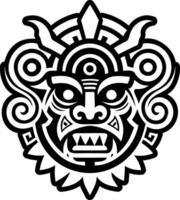 A filled style icon of horned mask symbol vector