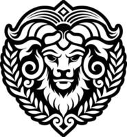 A solid style icon of golden fleece symbol vector