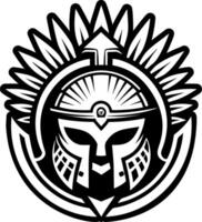 Spartan helmet logo vector