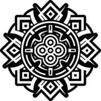 A glyph style icon of peru motif symbol vector