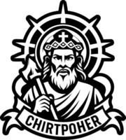 A glyph style icon of christopher symbol vector